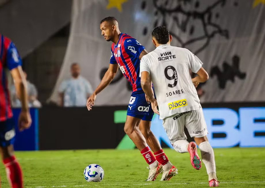 Bahia busca empate ap&oacute;s sair perdendo por 2 a 0 para o Santos na Fonte Nova