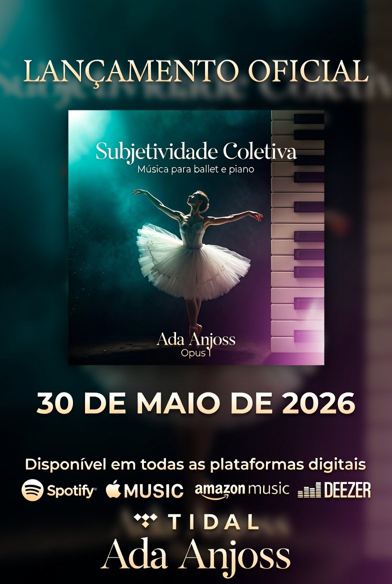 Lan&ccedil;amento musical une ballet e piano em obra autoral de Ada Anjoss