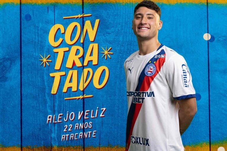 Bahia anuncia contrata&ccedil;&atilde;o do atacante argentino Alejo V&eacute;liz at&eacute; 2031